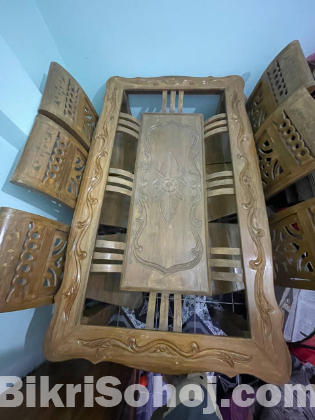 ৬ পিস চেয়ার & আপার মিড়র ডাইনিং টেবিল